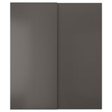 HASVIK Par de puertas corredizas, gris oscuro, 78 3/4x92 7/8 "