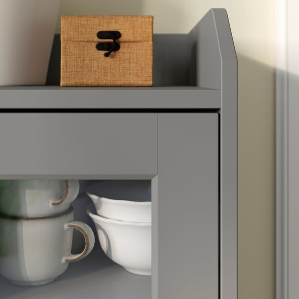 HAUGA Aparador, gris, 55 1/8x17 7/8x33 "