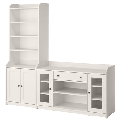 HAUGA Combinación de almacenaje, blanco, 82 5/8x18 1/8x78 3/8 "