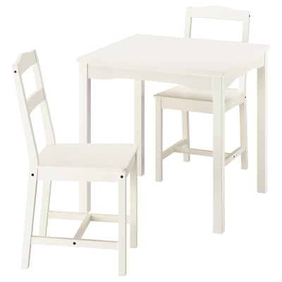 HAUGA / HAUGA Mesa y 2 sillas, blanco/blanco, 29 1/8x29 1/8 "