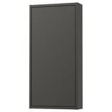 HAVBÄCK Gabinete de pared+puerta, gris oscuro, 18x6x37 "