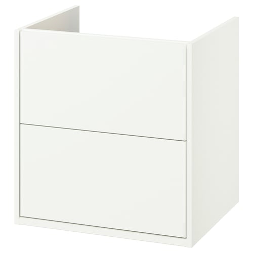 HAVBÄCK Mueble para baño+cajones, blanco, 24x21x25 1/8 "