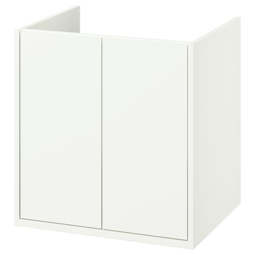 HAVBÄCK Mueble para baño+puertas, blanco, 24x21x25 1/8 "