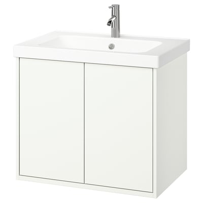 HAVBÄCK / ORRSJÖN Tocador baño+puerta/lavamanos/grifo, blanco, 31x21 3/4x27 5/8 "