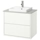 Opción: HAVBÄCK / ORRSJÖN Tocador de baño+lavamanos+grifo, blanco/gris efecto de piedra, 31x21 1/2x28 3/8 "