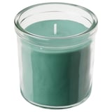 HEDERSAM Vela perfumada recipiente de vidrio, Hierba fresca/verde claro, 40 hr