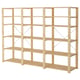Opción: HEJNE 3 secciones/estantes, madera conífera, 90 1/2x19 5/8x67 3/8 "