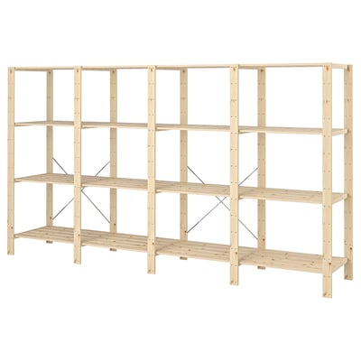 HEJNE 4 secciones/estantes, madera conífera, 120 7/8x19 5/8x67 3/8 "
