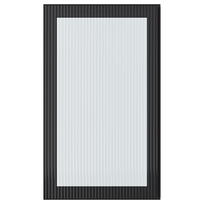HEJSTA Puerta de vidrio, antracita/vidrio acanalado, 18x30 "