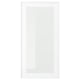 HEJSTA Puerta de vidrio, blanco/vidrio transparente, 15x30 "