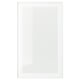 HEJSTA Puerta de vidrio, blanco/vidrio transparente, 18x30 "