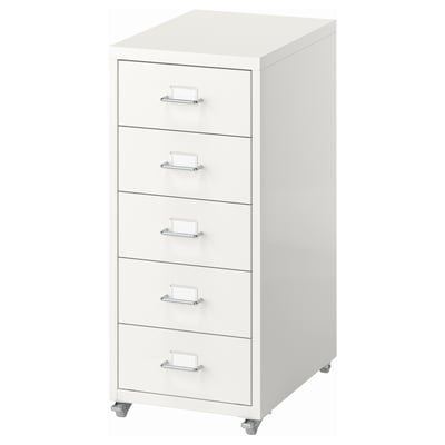 HELMER Cajonera con ruedas, blanco, 11x25 5/8 "