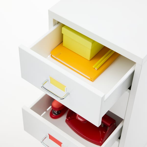 HELMER Cajonera con ruedas, blanco, 11x25 5/8 "