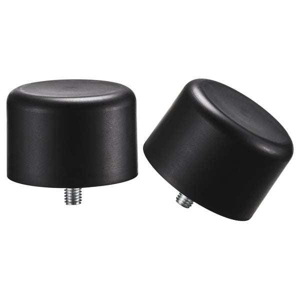 HELTUSS Pomos de remate, 1 par, negro