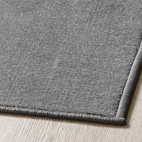 HEMMAHOS Alfombra, gris, 39 3/8x63 "
