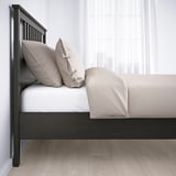 HEMNES Base de cama, negro-marrón, Tamaño twin