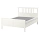 HEMNES Base de cama, teñido en blanco/Lyngör blanco, Tamaño queen