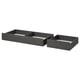 HEMNES Caja almacenaje cama, juego 2, gris oscuro teñido, Tamaño twin/full