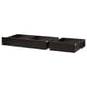 HEMNES Caja almacenaje cama, juego 2, negro-marrón, Tamaño queen/king