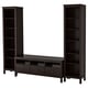 HEMNES Combinación de almacenaje para TV, negro-marrón, 96 1/2x77 1/2 "