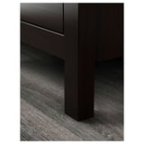HEMNES Gavetero de 2 cajones, negro-marrón, 21 1/4x26 "