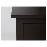HEMNES Gavetero de 2 cajones, negro-marrón, 21 1/4x26 "
