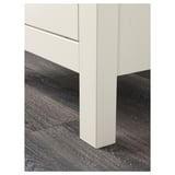 HEMNES Gavetero de 2 cajones, teñido en blanco, 21 1/4x26 "