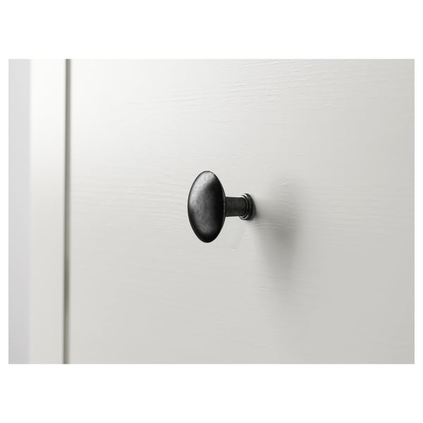 HEMNES Gavetero de 2 cajones, teñido en blanco, 21 1/4x26 "