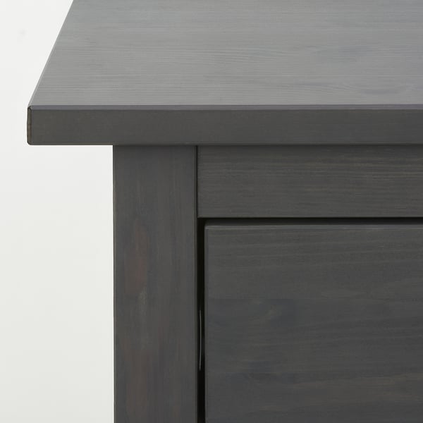 HEMNES Gavetero de 3 cajones, gris oscuro teñido, 22 7/8x31 1/8 "