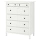 HEMNES Gavetero de 6 cajones, teñido en blanco, 42 1/2x51 5/8 "