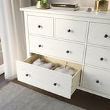 HEMNES Gavetero de 8 cajones, teñido en blanco, 63x37 3/4 "