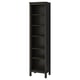 HEMNES Librero, negro-marrón, 19 1/4x77 1/2 "