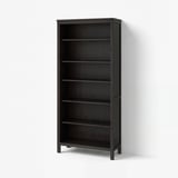 HEMNES Librero, negro-marrón, 35 3/8x77 1/2 "