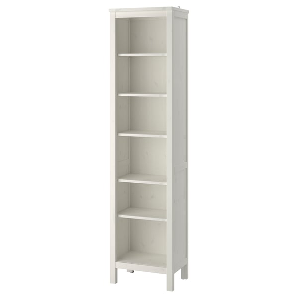 HEMNES Librero, teñido en blanco, 19 1/4x77 1/2 "