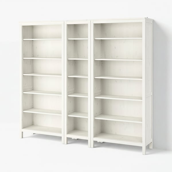 HEMNES Librero, teñido en blanco, 90 1/8x77 1/2 "