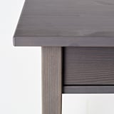 HEMNES Mesa de noche, gris oscuro teñido, 18 1/8x13 3/4 "