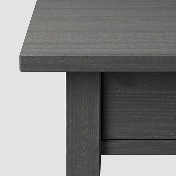 HEMNES Mesa de noche, gris oscuro teñido, 18 1/8x13 3/4 "
