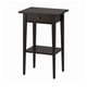 Opción: HEMNES Mesa de noche, negro-marrón, 18 1/8x13 3/4 "