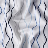 HENNY RAND Cortinas, 1 par, blanco/azul oscuro/azul claro/gris claro, 57x98 "
