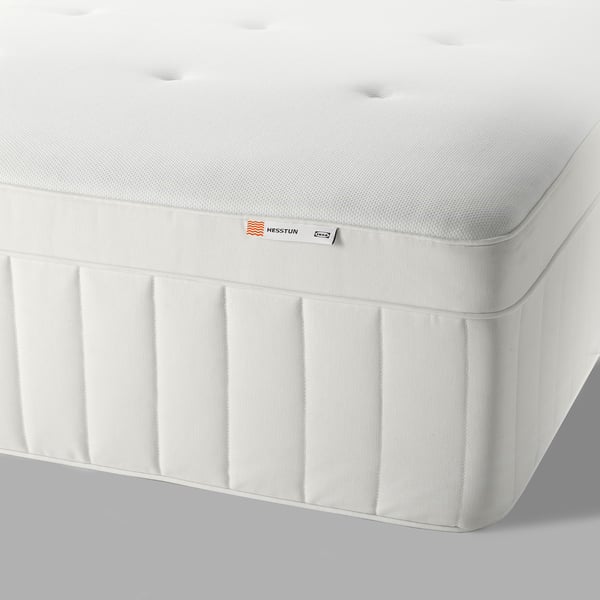 HESSTUN Colchón Eurotop, felpa/blanco, Tamaño King
