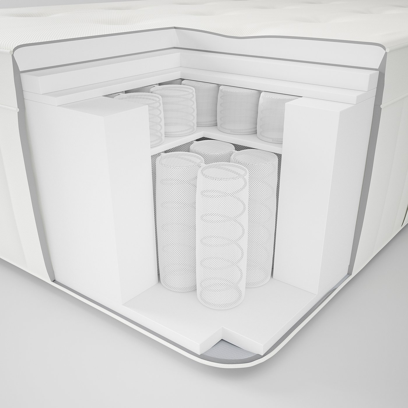 HESSTUN colchón Eurotop, felpa/blanco, Tamaño King - IKEA