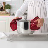 HILDEGUN Guante para cocina, rojo, 7x7 "