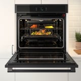 HJÄLTEBY Horno pared convección+autolimpieza, negro acero inoxidable
