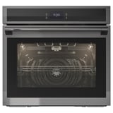 HJÄLTEBY Horno pared convección+autolimpieza, negro acero inoxidable