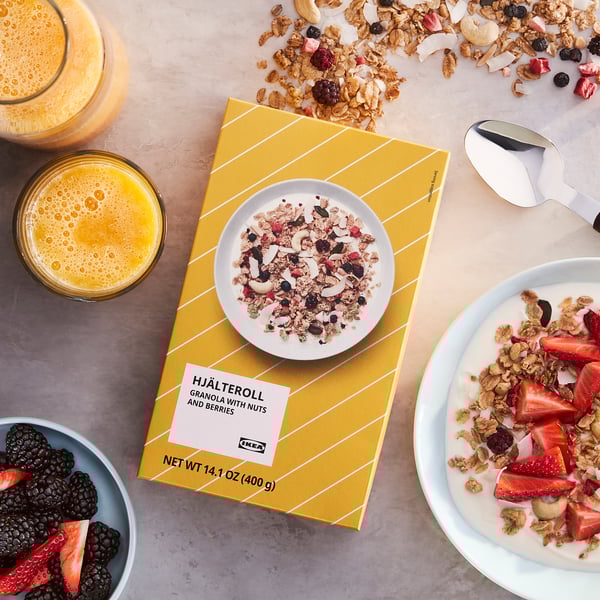 HJÄLTEROLL Granola, +nueces/+bayas secas, 14 oz