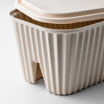 HÖNSNÄT Caja para organizar cables, natural, 15x7x5 ½ "