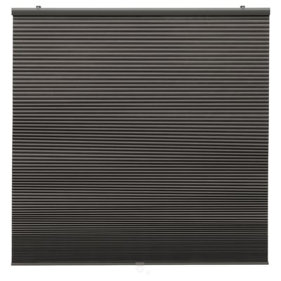 HOPPVALS Persiana celular opaca, gris, 34x64 "
