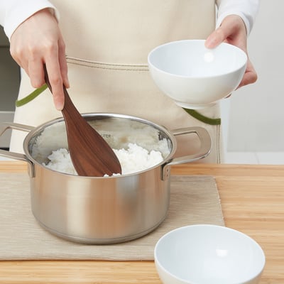 HULDHET Cuchara para arroz, nogal