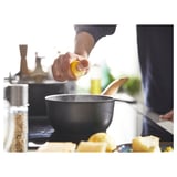 HUSKNUT Cacerola, recubrimiento antiadherente negro, 1.9 qt