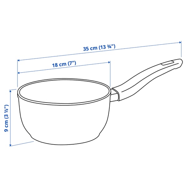 HUSKNUT Cacerola, recubrimiento antiadherente negro, 1.9 qt
